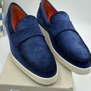 Men's Santoni suede loafers . Size 10 US